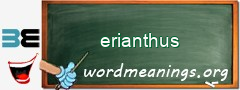 WordMeaning blackboard for erianthus